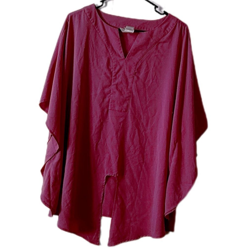 Chico's Red Dolman Sleeve Tunic‎